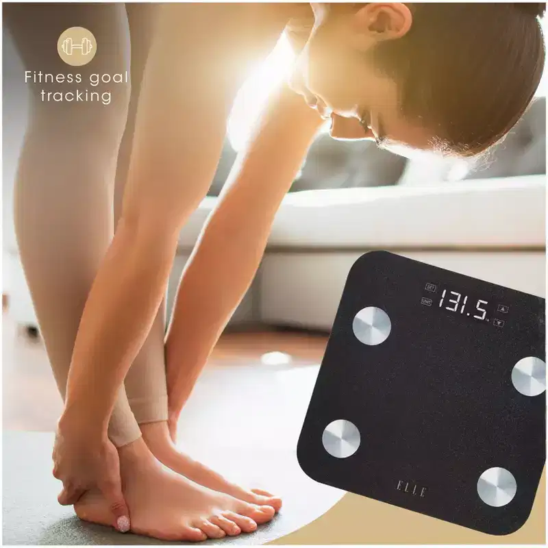 Elle Digital Bathroom Scale - Glitter Black