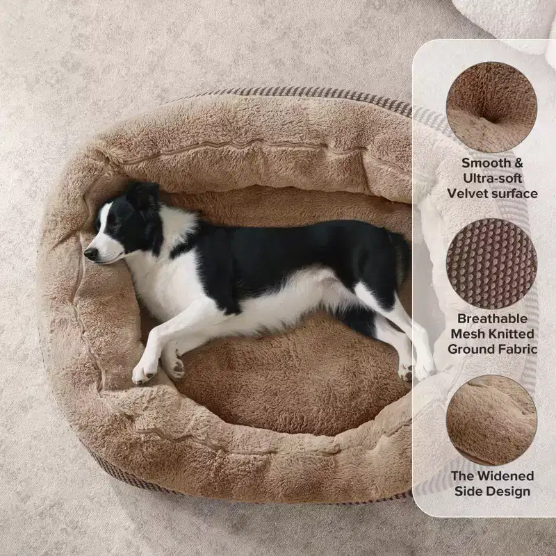 JOEJOY Dog Beds Orthopedic Warming Soft Sleeping Puppy Bed Durable Pet Bed with Anti-Slip Bottom