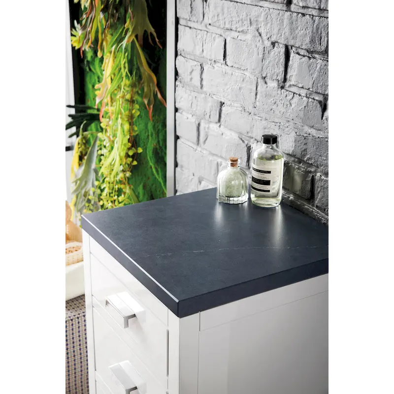 15 Base Cabinet w/ Drawers, Glossy White