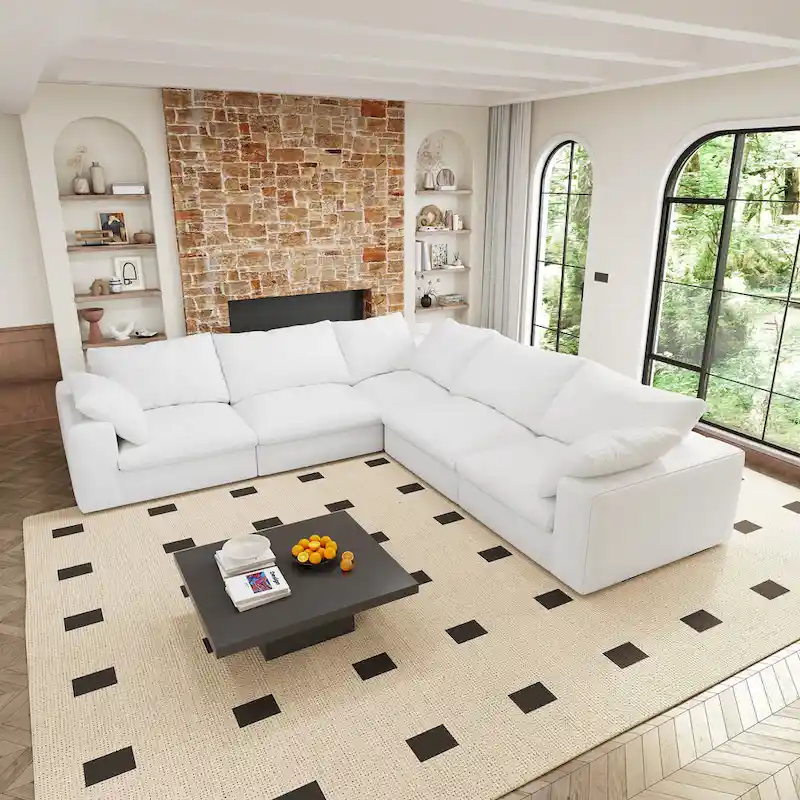 Large Size Modular Cloud Sofa Down Sofa Bed for Living Room