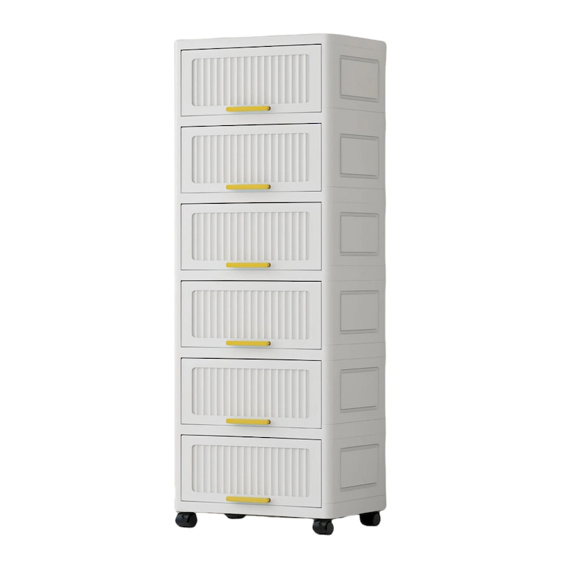 Kitchen Carts, Flip Open Storage Box With Wheels, Movable Storage Cabinet, Kitchen Shelf, Movable Storage Box-White