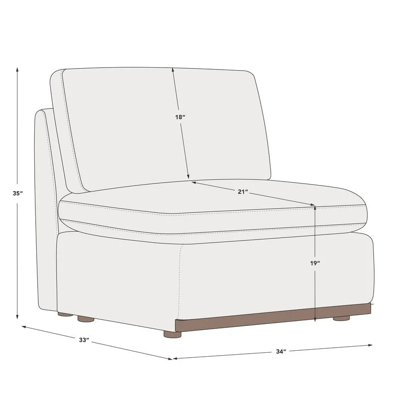 Donna Oversized Modular Sectional Fabric Sofa with Upgraded Wood Base