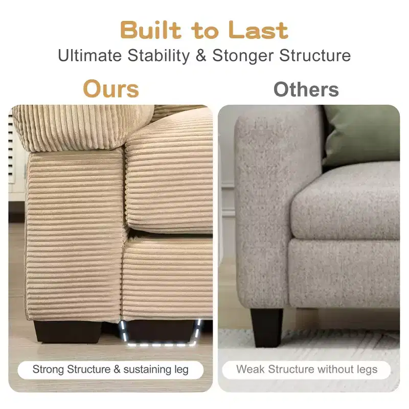 Oversized Cloud Modular Sectional Couch,Convertible Sectional Couches Deep Seat Extra-Wide Armrests