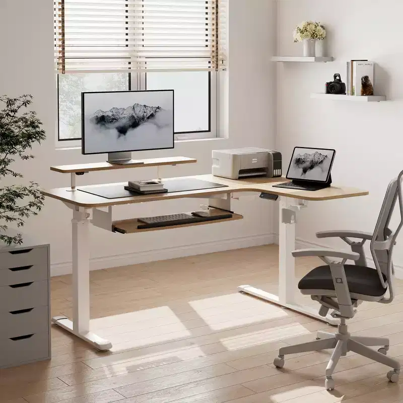 EUREKA ERGONOMIC 60x23 L Shaped Standing Desk with Accessories Set