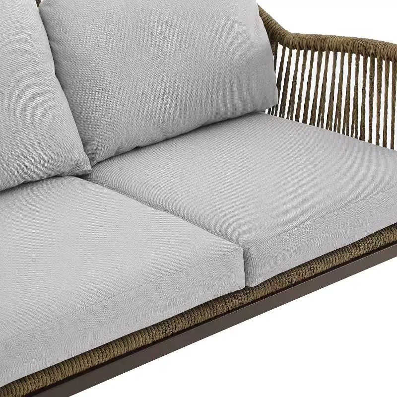 Haven 2pc Outdoor Wicker Conversation Set - Light Gray - Crosley: Includes Loveseat & Coffee Table, Removable Cushions