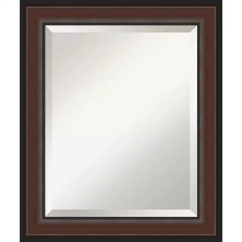 Harvard Walnut Beveled Framed Wall Mirror