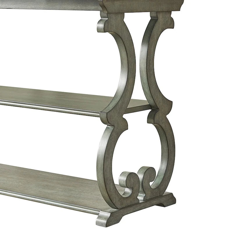 Lorraine Wood Scroll TV Stand Sofa Table by iNSPIRE Q Classic