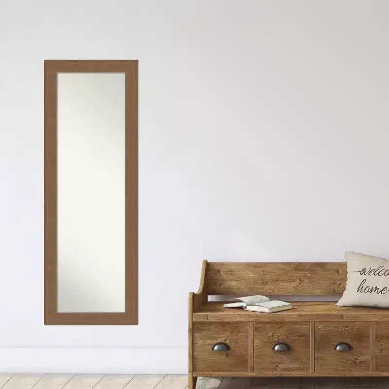 Non-Beveled Framed Full-Length Over-the-Door Mirror