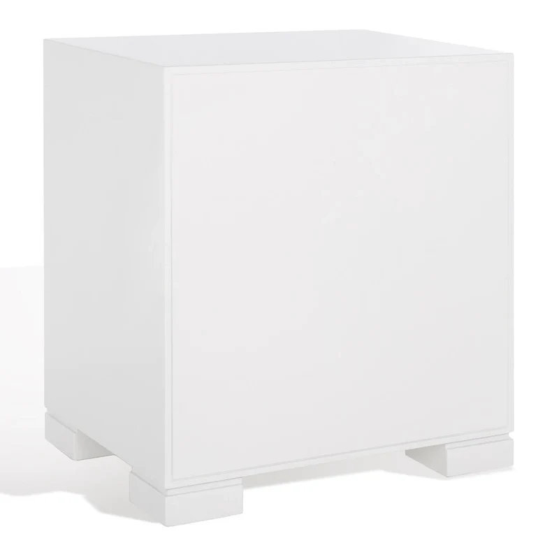 White and Gold Lacquer Chest - 24 W x 18 D x 26 H