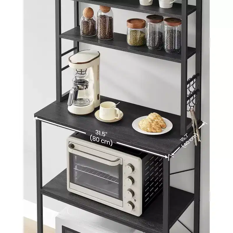 Baker's Rack Microwave Oven Stand – Kitchen Tall Utility Storage Shelf