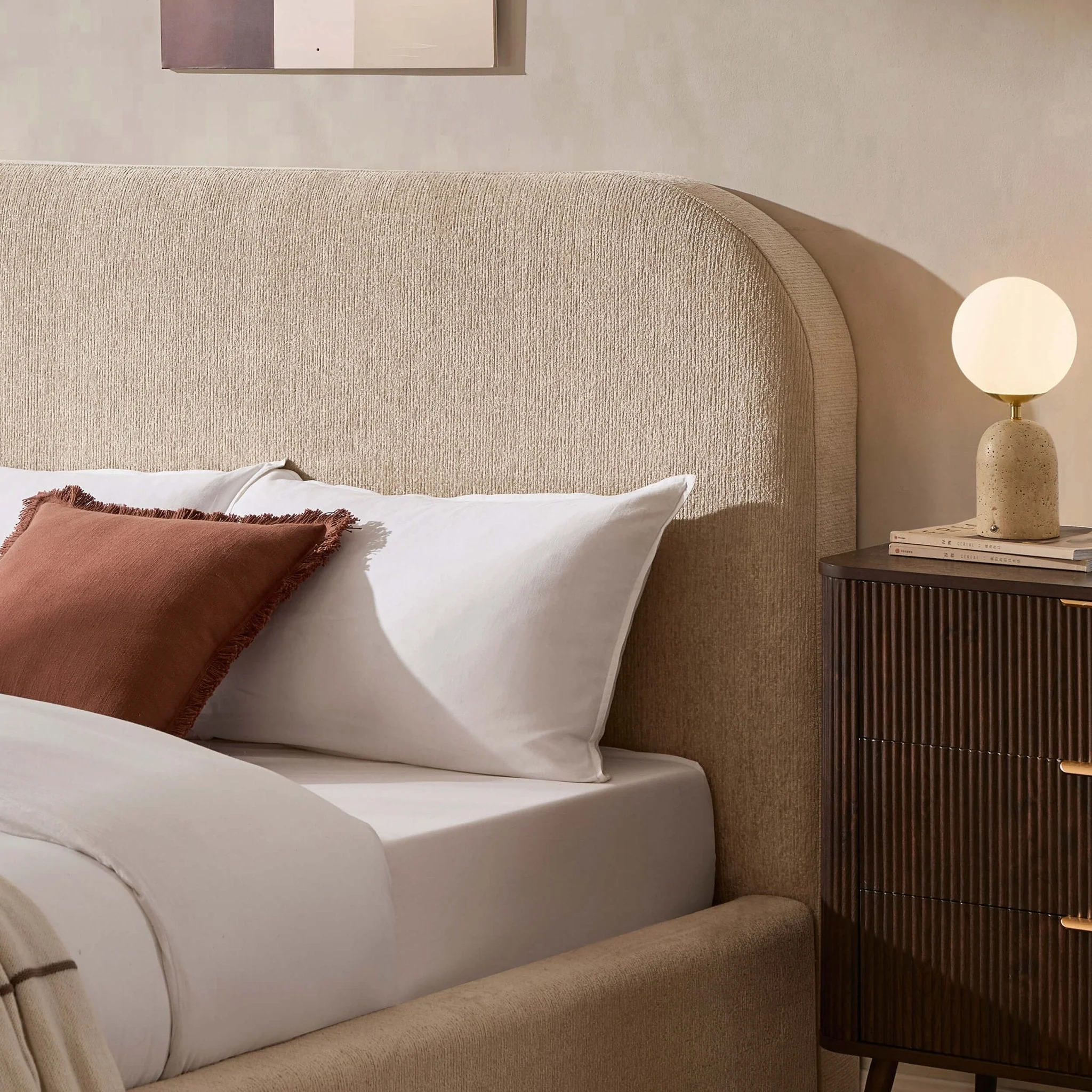 Storage Bed - Textured Oatmeal