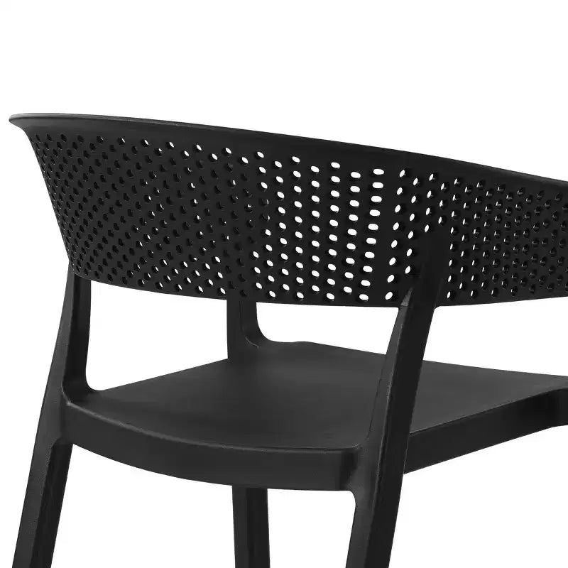 WestinTrends Playa 5-Piece Outdoor Resin Square Patio Dining Table Set with Stackable Patio Dining Chairs
