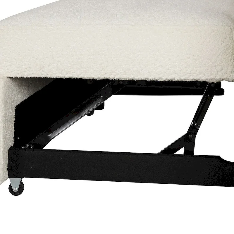Sectional Sofa Pull Out Sofa Bed with Storage Ottoman, Convertible Sleeper for Living Room
