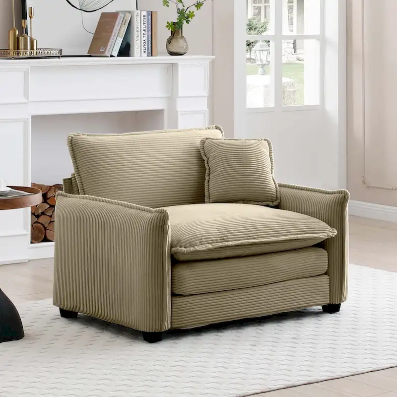 DIY Customization Corduroy Upholstered Armless Modular Sectional Sofa