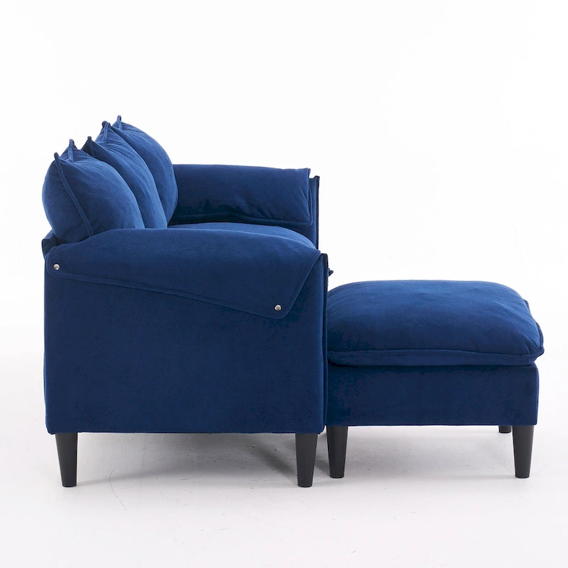 78.74 3-Seater L-Shaped Convertible Sectional Sofa with Footstools and Storage