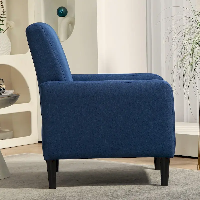 Accent Armchair with Solid Wood Frame and Padded Seat