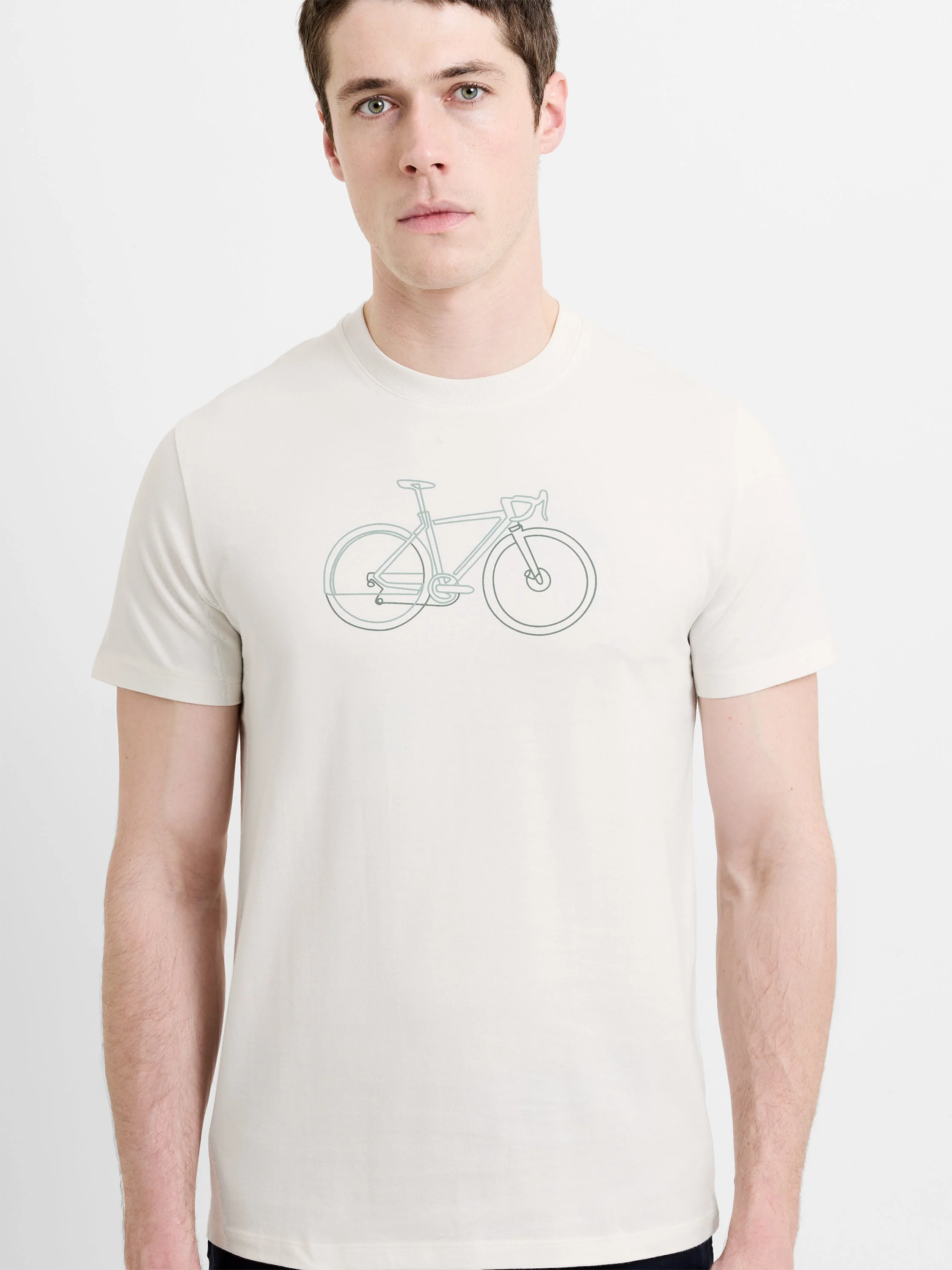 Organic Cotton Bike Graphic White T-Shirt