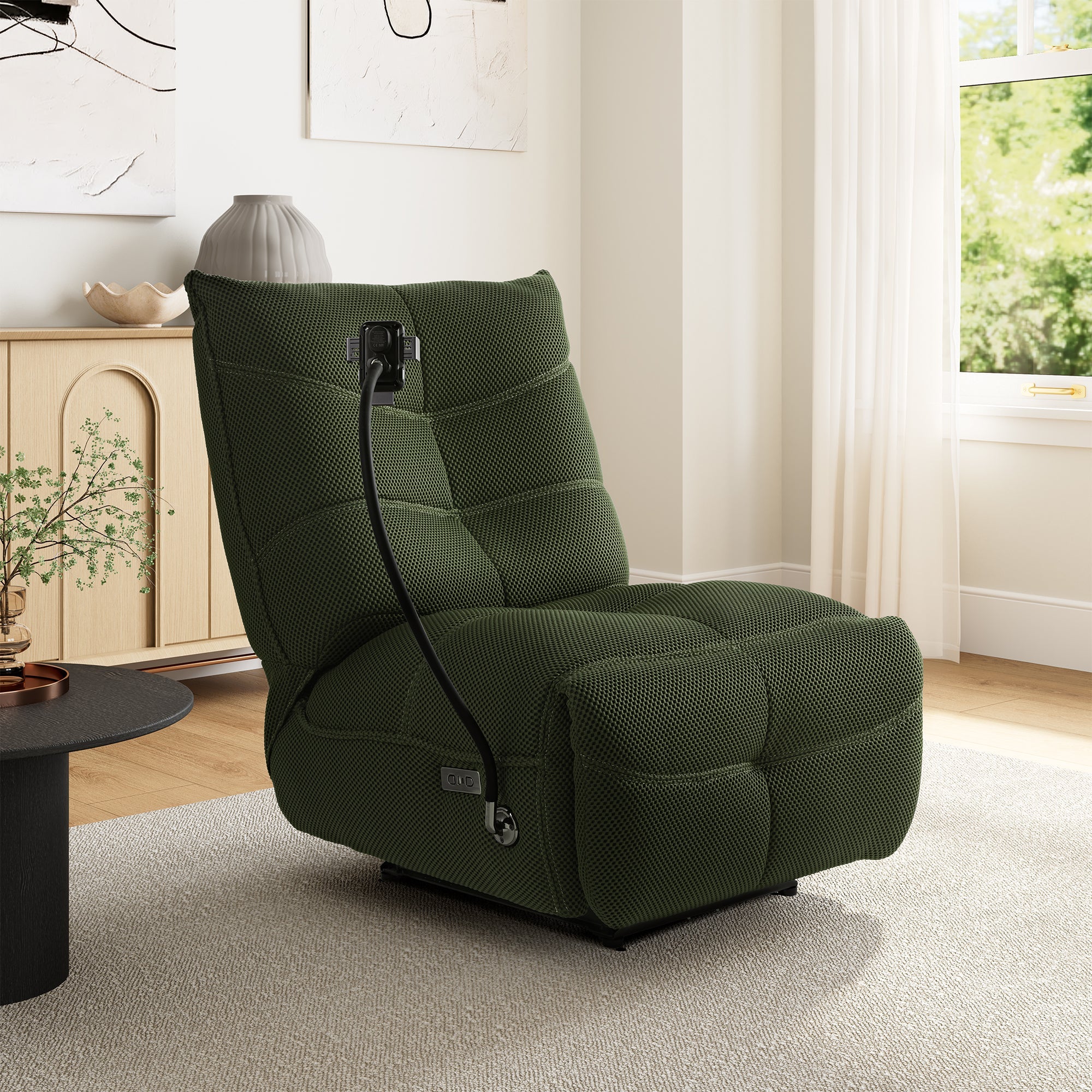 Recliner with Wireless Charging and USB Port