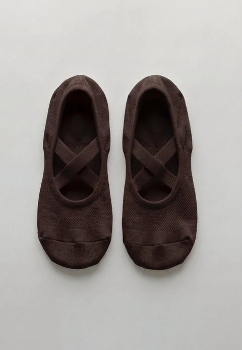 Pilates Grip Socks - Espresso