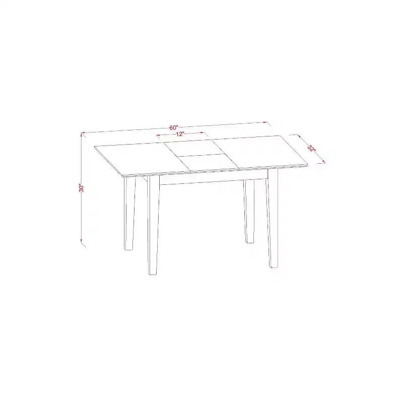 Elegant Dining Room Set - Mahogany Table & 6 Chairs - Rectangle Table with Leaf - Hardwood Construction