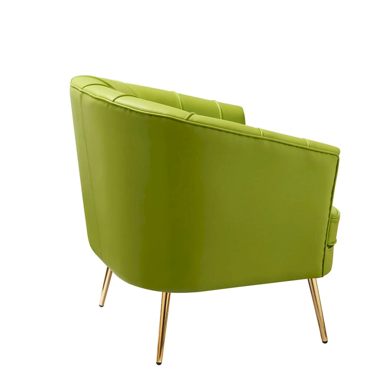 Contemporary Upholstered Accent Chair – Blue / Pink / Orange / Lilac / Green / Purple, Mid-Century Style, Seats 1