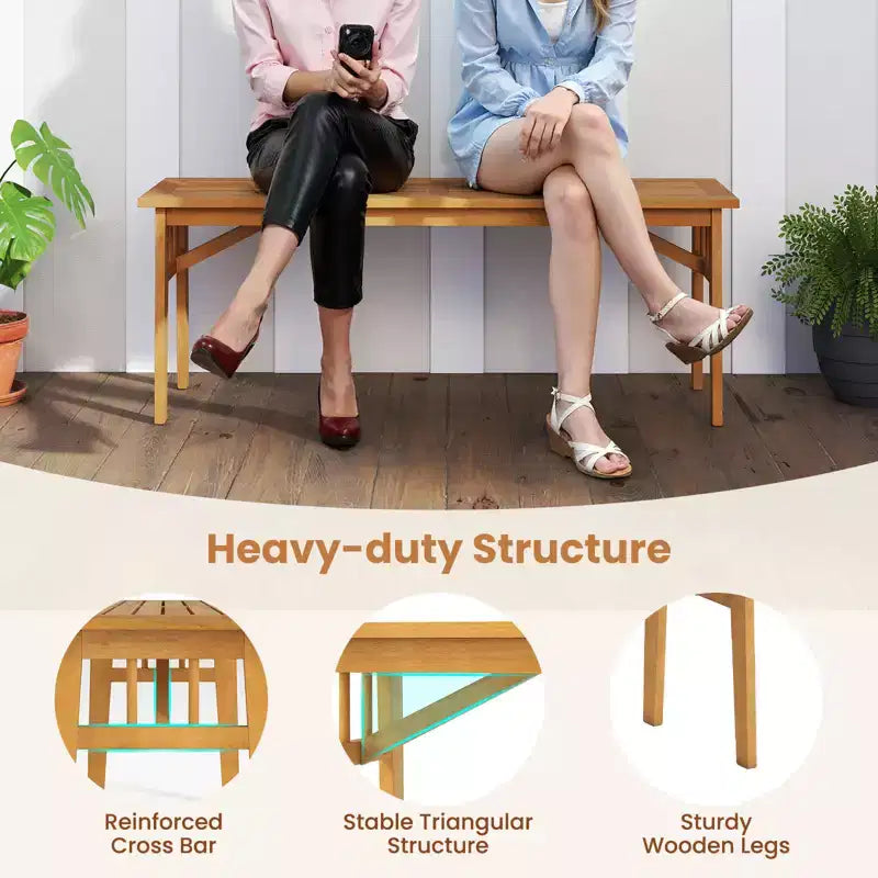 Gymax 3PCS Patio Dining Set Rectangular Picnic Table & 2 Benches w/1.97 Umbrella Hole