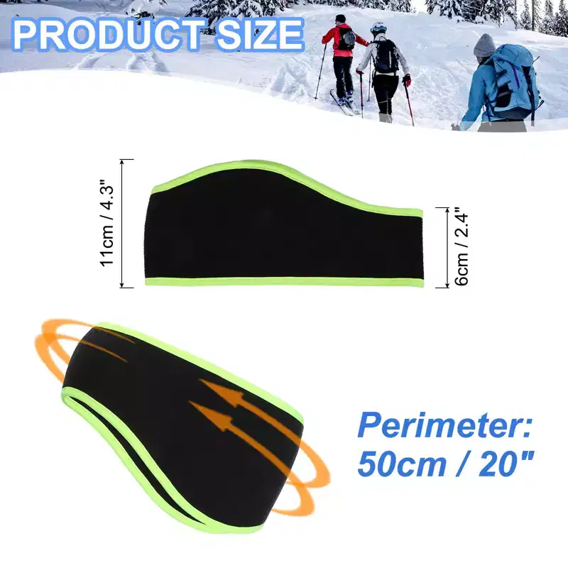 Unique Bargains Polar Fleece Stretchy Winter Running Jogging Sweatband Ear Warmer Headband