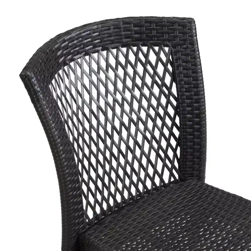 Christopher Knight Home Ashton Outdoor Wicker 3 Piece Stacking Chair Chat Set, Multibrown