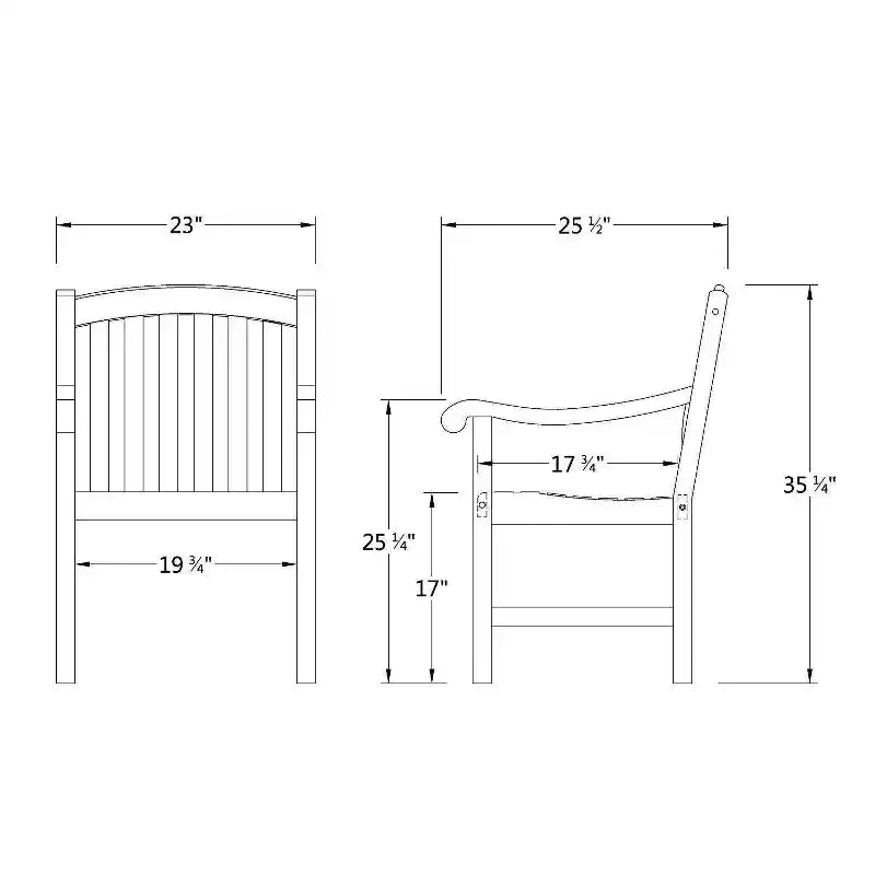 Sonoma Lane Gresham 5pc Teak Wood Outdoor Dining Set - Weather-Resistant
