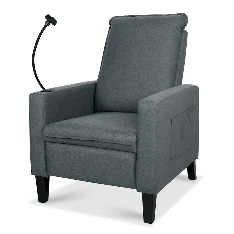 Adjustable Recliner Sofa with Cup Holder and Storage Pocket