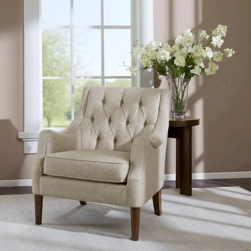 Madison Park Elle Button Tufted Accent Chair