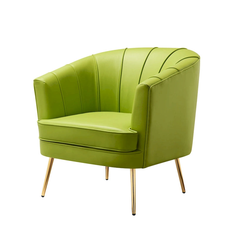 Contemporary Upholstered Accent Chair – Blue / Pink / Orange / Lilac / Green / Purple, Mid-Century Style, Seats 1