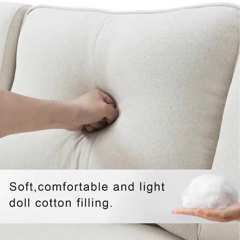 114.2 Upholstered Sofa with Console, Cup Holders and USB Charging