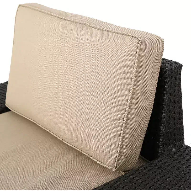 GDFStudio Felicity Outdoor Wicker 7 Seater Sectional Sofa Chat Set with Cushions