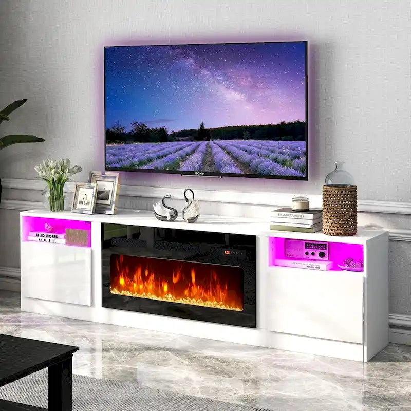 79 Fireplace TV Stand with 36 Electric Fireplace