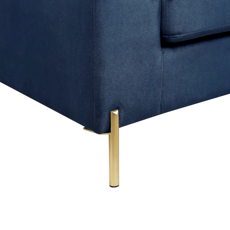 L-Shaped 3-Seater Velvet Combination Sofa with Recliner