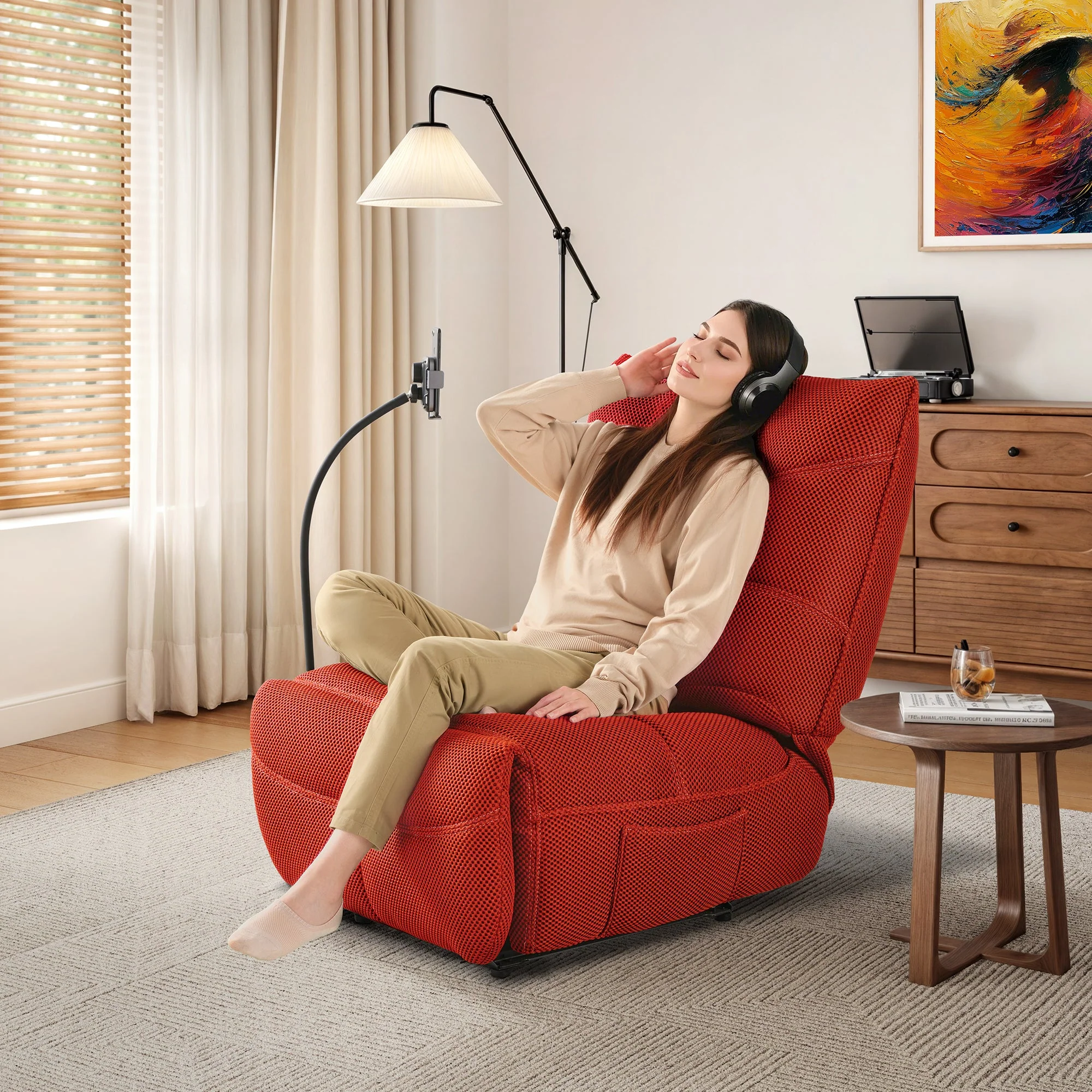 Recliner with Wireless Charging and USB Port