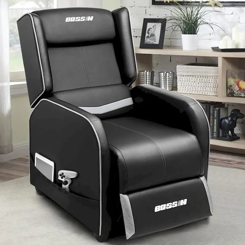 PU Leather Ergonomic Gaming Single Recliner Sofa for Living Room
