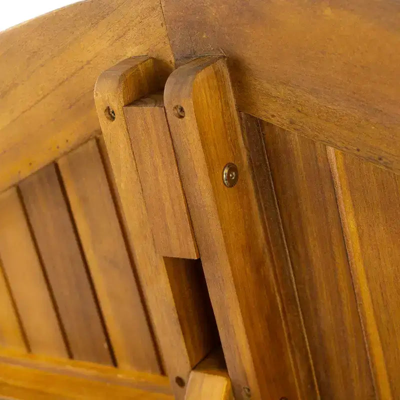 GDFStudio Brigitte Outdoor 5 Piece Rustic Acacia Wood Dining Set