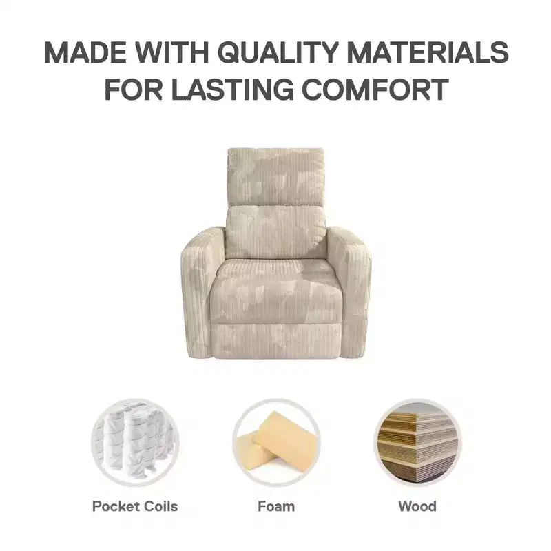 DHP Lukas Swivel Recliner Chair