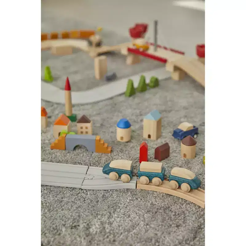 Plantoys| Rubber Road & Rail Adaptor Tracks