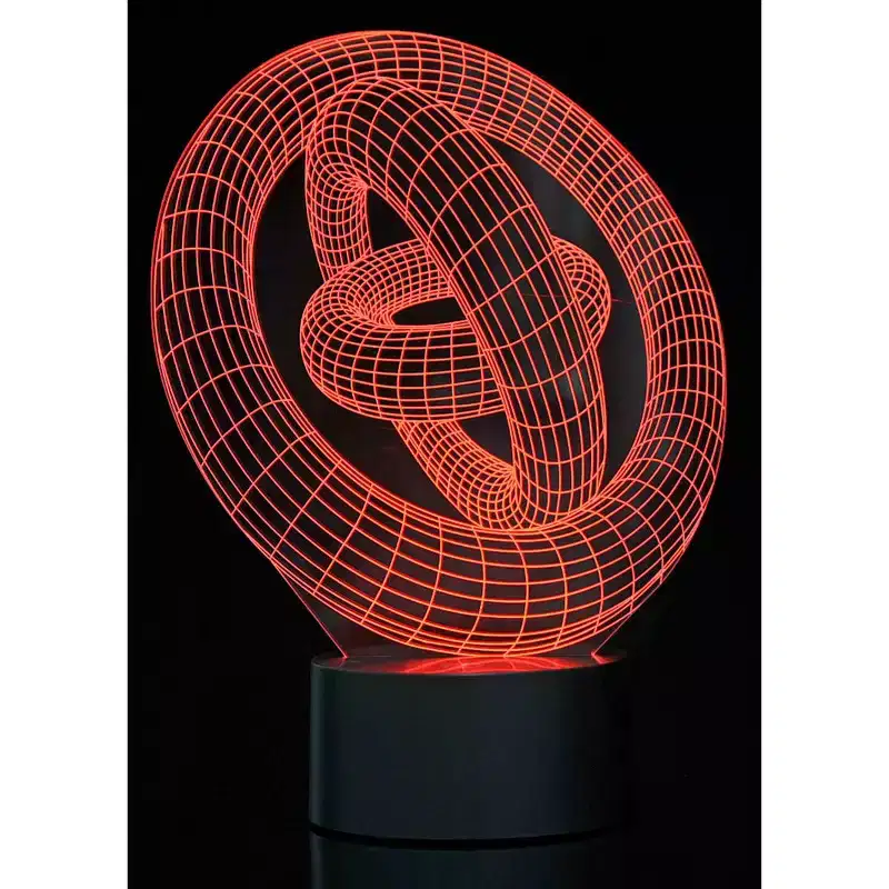 JuzToys 3D Ring-In-Ring Laser Cut Precision LED Lights