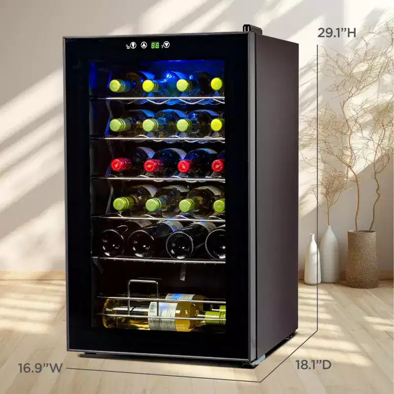 BLACK+DECKER Wine Cellar with LED Display, Black