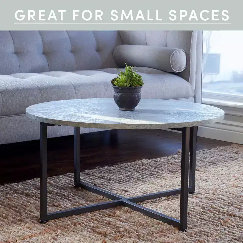 Household Essentials Jamestown Round Coffee Table