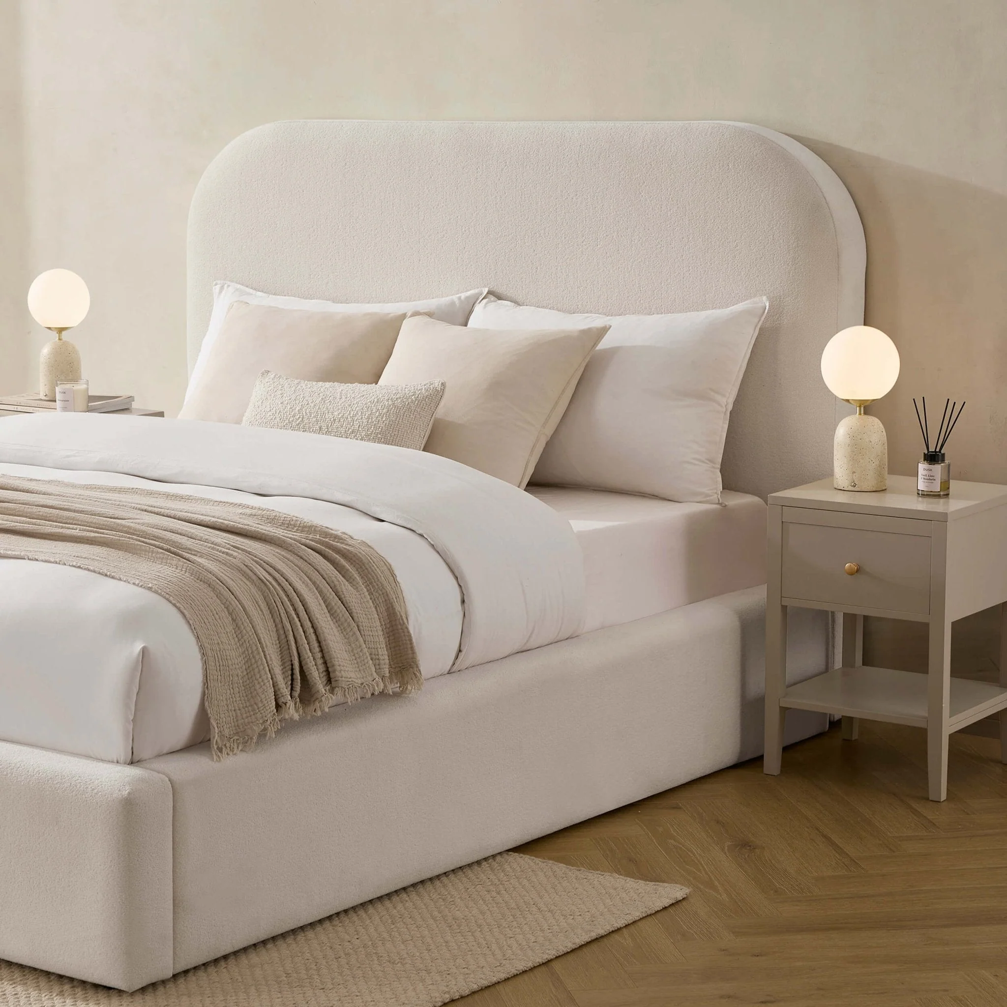 Storage Bed - Teddy Cream