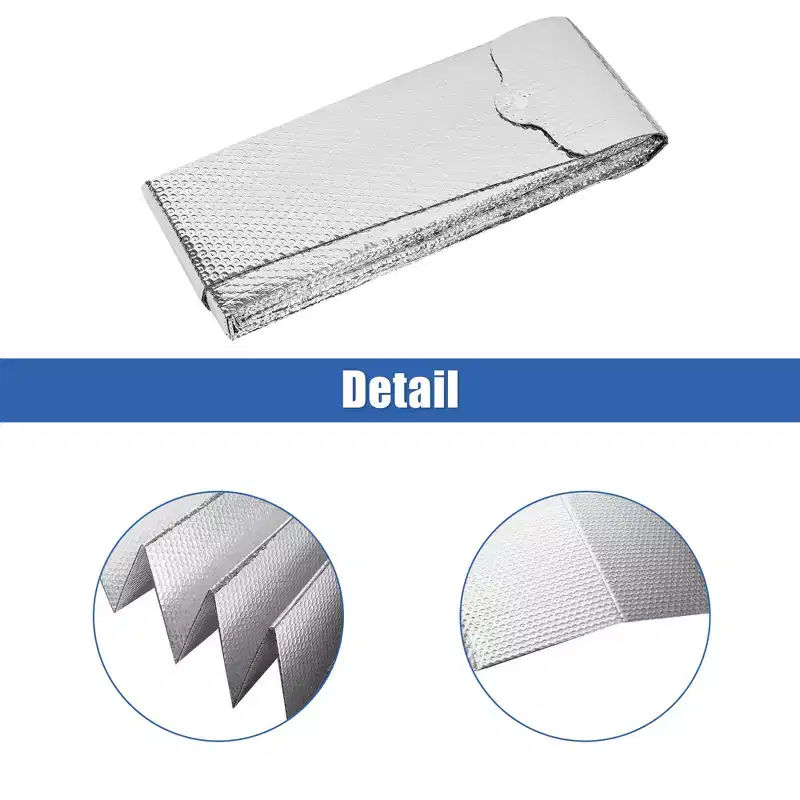 Unique Bargains Car Front Windshield Interior Anti-UV Against Heat Rays Sun Shade Silver Tone 59.06''x31.5'' 1 Pc