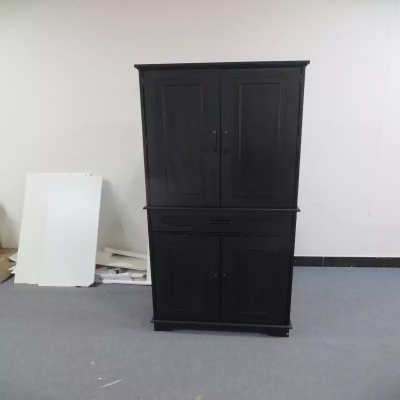 72 Practical Food Storage Cabinet for Kitchen,Dining Room,Living Room,Freestanding Cabinet with 4 Doors,Drawers,4 Shelves