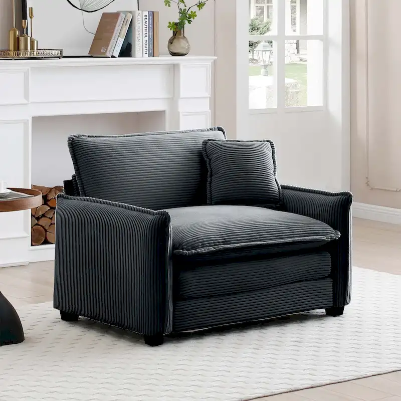 DIY Customization Corduroy Upholstered Armless Modular Sectional Sofa