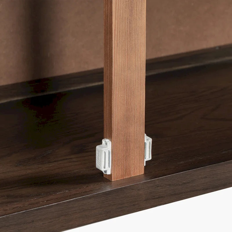 2-Door Wood Cabinet with Adjustable Shelf and Oak Legs