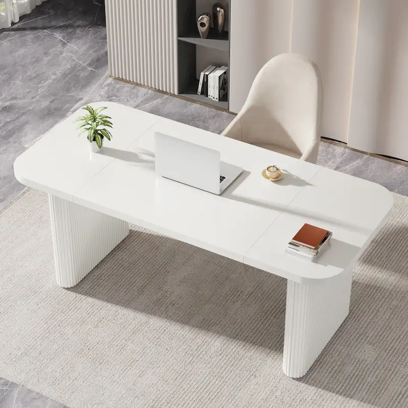 63 Computer Desk for Home Office, Simple Rectangular Writing Table for Study Room Bedroom